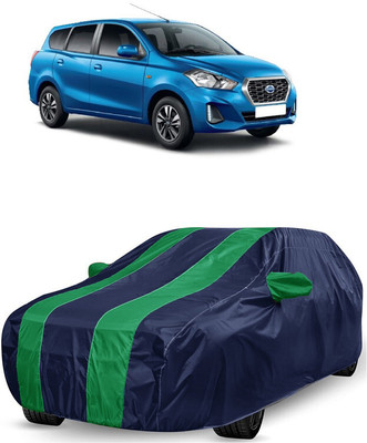 ANTOFY Car Cover For Datsun Go Plus D Petrol (With Mirror Pockets)(Green, Blue)