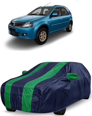 ANTOFY Car Cover For Mahindra E Verito D6 (With Mirror Pockets)(Green, Blue)