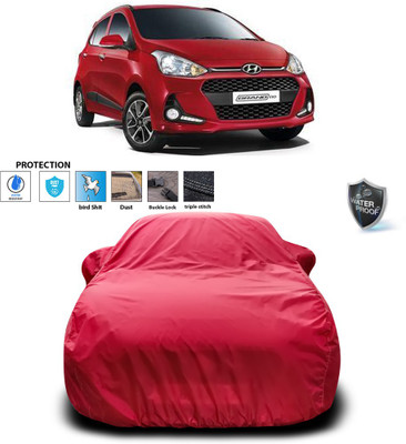 PAGORA Car Cover For Hyundai Grand i10 (With Mirror Pockets)(Maroon)
