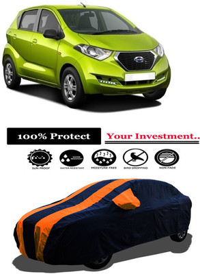 Amexride Car Cover For Datsun Redi GO 1.0 S (With Mirror Pockets)(Orange)