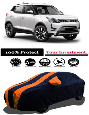 Amexride Car Cover For Mahindra XUV300 W8 Diesel (With Mirror Pockets)(Orange)