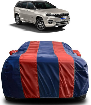 SUGASHRI Car Cover For Jeep Commander (With Mirror Pockets)(Red, Blue)