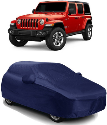 SUGASHRI Car Cover For Jeep Wrangler 2.0 4x4 Petrol (With Mirror Pockets)(Blue)