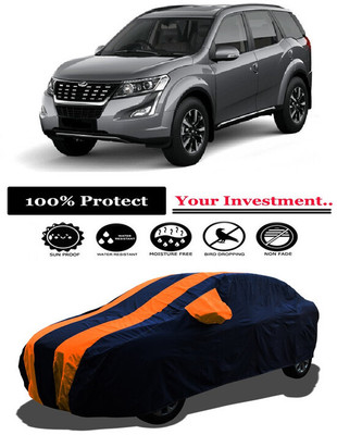 Amexride Car Cover For Mahindra XUV500 W7 Diesel (With Mirror Pockets)(Orange)