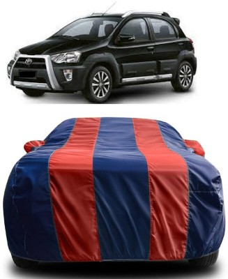 SUGASHRI Car Cover For Toyota Etios Cross 1.4L VD (With Mirror Pockets)(Red, Blue)