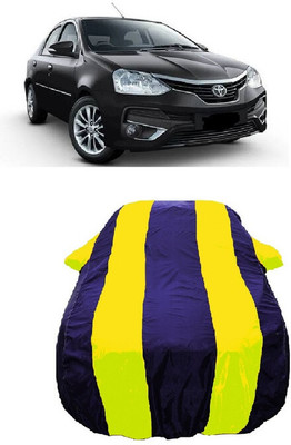 Wegather Car Cover For Toyota Etios VX (With Mirror Pockets)(Yellow)