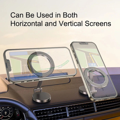 IMMUTABLE 1080-Angle Rotating Folding Magnetic Phone Holder Dashboard WSR26 Mobile Holder