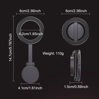 IMMUTABLE 1080-Angle Rotating Folding Magnetic Phone Holder Dashboard WSR27 Mobile Holder