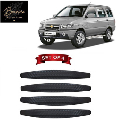 BOWRAIN Rubber Car Bumper Guard(Black, Pack of 4, Chevrolet, Tavera)