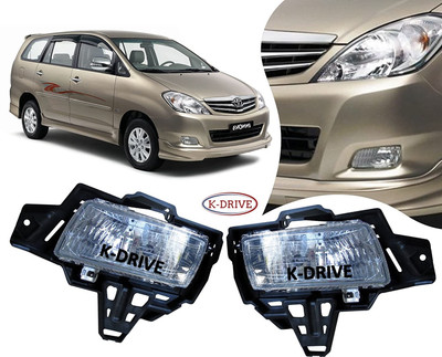 K-Drive OE Type Bumper Fog Lamps for Toyota Innova 1st Gen (2005-2012) Car Fancy Lights(White)