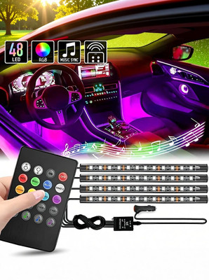 Rhtdm Atmosphere Interior Light Under Dashboard with Remote Car Fancy Lights(Multicolor)