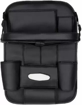 Lakshya 3D Car Seat Back Organizer with 10 Pockets and Meal Tray Car Multi Pocket Car Storage Bag(2 L)