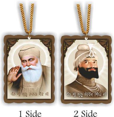 ART END Guru Nanak Dev Ji & Guru Gobind Singh Ji photo P101 idol accessories Car Hanging Ornament(Pack of 1)