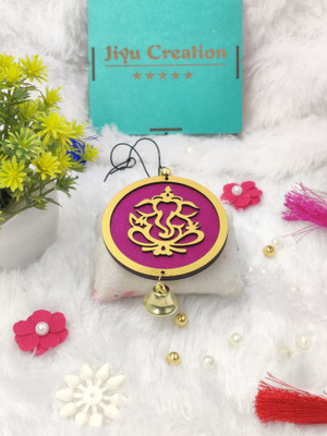 JIYU CREATION Golden Ganesh Dream Catcher / Car Hanger / 3D Design Car Hanging Ornament(Pack of 1)