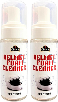 Quick Helmet Foam Cleaner | Anti-Bacterial Foaming Spray | Deep Cleans Helmet Interior & Removes Bad Odor ( Pack of 2 ) Vehicle Interior Cleaner(300 ml)