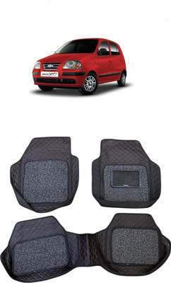 Arnejaa Leatherite 7D Mat For  Hyundai Santro Xing(Red, Black)