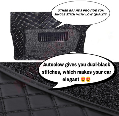 Autoclow Leatherite 7D Mat For  Kia Carnival(Black)