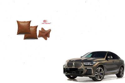 Auto Oprema Brown Leather Car Pillow Cushion for BMW(Rectangular, Pack of 4)