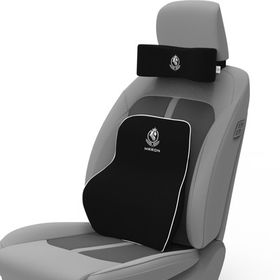MRRON BREEZZ EXEMPHLAR Memory Foam Neck Rest & Lumber Support For Car or Office Chair Back / Lumbar Support