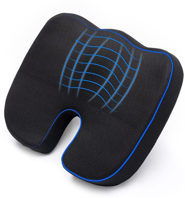MAITRI ENTERPRISE Orthopedic Non-Slip Seat Cushion for Tailbone&Sciatica Pain Relief Support M21 Posture Corrector(Black)