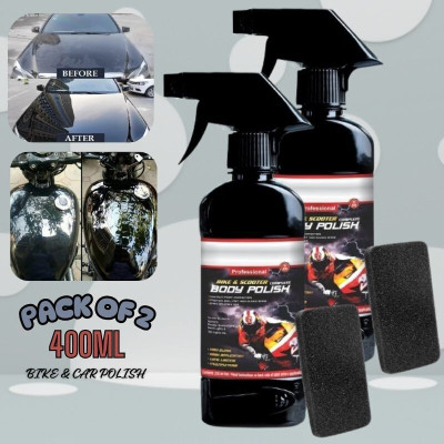 SOMEFLY Liquid Car Polish for Tyres, Bumper, Dashboard, Exterior, Headlight, Leather, Metal Parts(400 ml, Pack of 2)