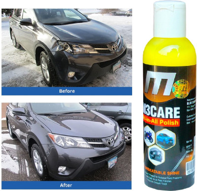 M3CARE Liquid Car Polish for Metal Parts, Chrome Accent, Bumper, Windscreen, Tyres, Metal Parts, Leather(200 ml, Pack of 1)
