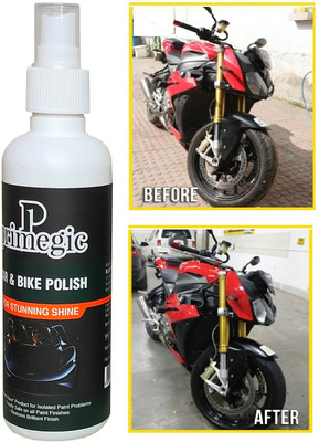 PRIMEGIC Liquid Car Polish for Metal Parts, Leather, Windscreen, Headlight, Exterior, Dashboard, Chrome Accent, Bumper(200 ml, Pack of 1)