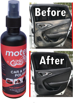 MOTEXO Liquid Car Polish for Metal Parts, Leather, Headlight, Exterior, Dashboard, Chrome Accent, Bumper, Windscreen(200 ml, Pack of 1)