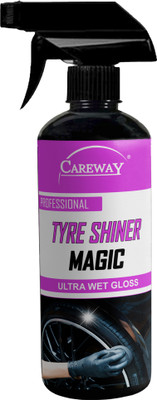 Careway TYRE SHINER MAGIC 120ML + 120ML (SPRAY) 500 ml Wheel Tire Cleaner(Pack of 1)