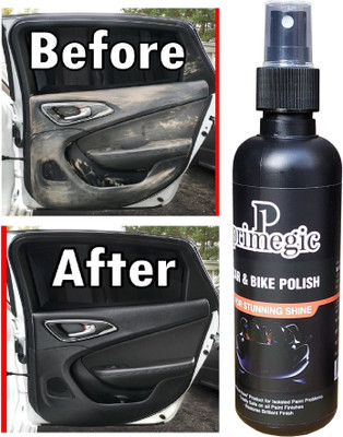 PRIMEGIC Liquid Car Polish for Exterior, Bumper, Chrome Accent, Dashboard, Leather, Metal Parts, Windscreen, Tyres(200 ml, Pack of 1)