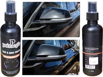 PRIMEGIC Liquid Car Polish for Exterior, Metal Parts, Windscreen, Headlight, Leather, Bumper, Dashboard, Chrome Accent(400 ml, Pack of 2)