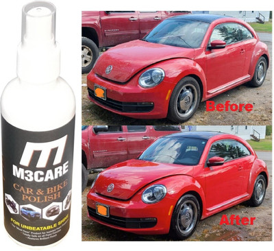 M3CARE Liquid Car Polish for Exterior, Windscreen, Metal Parts, Leather, Tyres, Dashboard, Chrome Accent, Bumper(200 ml, Pack of 1)