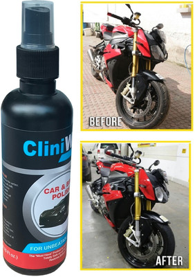 CLINIWAX Liquid Car Polish for Leather, Headlight, Exterior, Dashboard, Chrome Accent, Bumper, Windscreen(200 ml, Pack of 1)