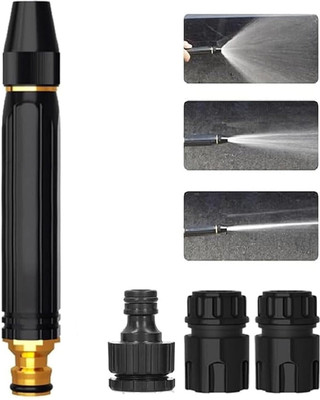 ADP TRADERS Black High pressure water spray nozzle with pipe connector for tap water Pressure Washer