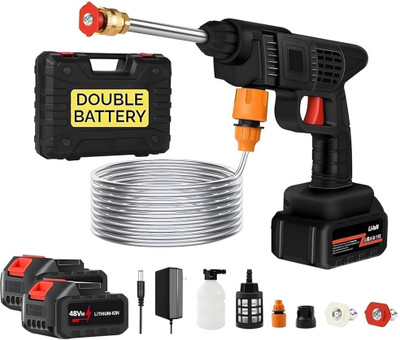 DHARJIT Double Battery Cordless 48V Wireless High Pressure Car Washer Gun Pressure Washer