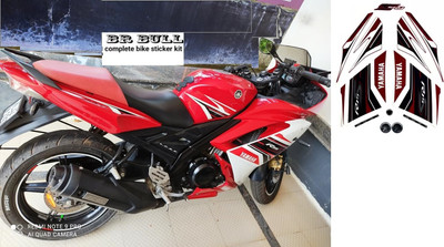 BR BULL Sticker & Decal for Bike(Red, Black)
