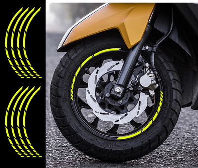 Badal Graphics Sticker & Decal for Bike(Yellow)