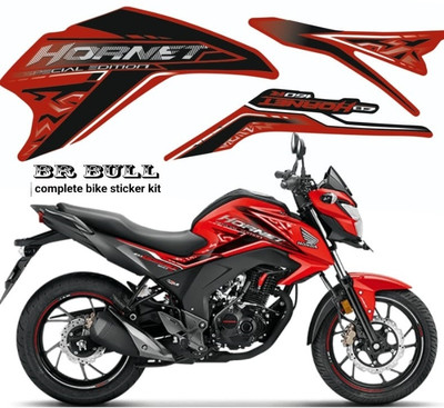 BR BULL Sticker & Decal for Bike(Black, Red)