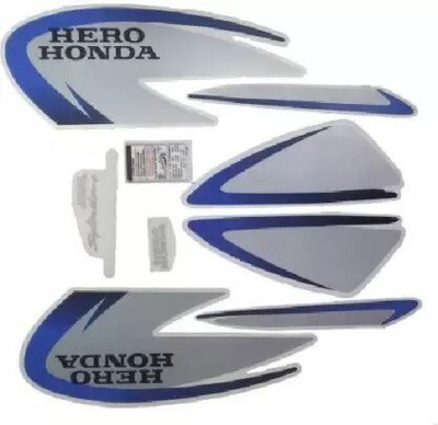 SunStick Sticker & Decal for Bike(Blue, Silver)