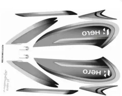 SHREE Sticker & Decal for Scooter(Silver)