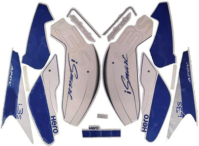 RIDERKART Sticker & Decal for Bike(Multicolor, Blue)