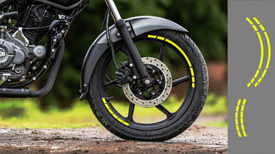 Badal Graphics Sticker & Decal for Bike(Yellow)