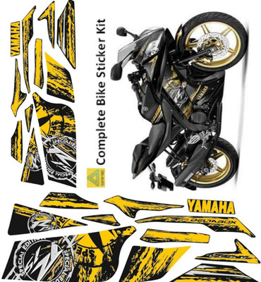 GANNET Sticker & Decal for Bike(Gold, Black)