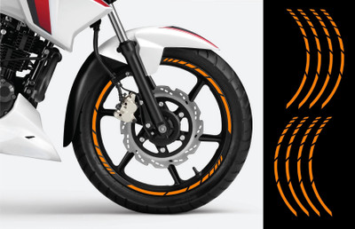 Badal Graphics Sticker & Decal for Bike(Orange)