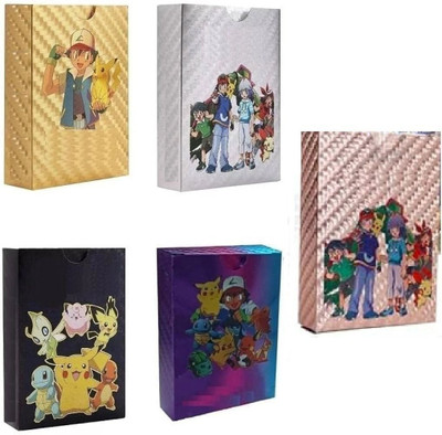 CrazyBuy 50Pcs Playing Card 10Gold, 10Rose, 10Silver, 10Black & 10Rainbow Cards Set(Multicolor)