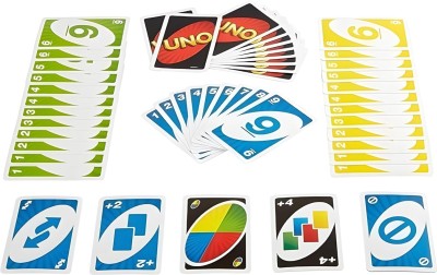 HappyBive Uno Playing Cards Fun Game for Family Night, Travel Game & Gift Set(7+ Years)|51(Multicolor)