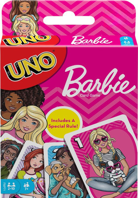 WOYR Premium UNO Barbie Paper Playing Cards| 112 UNO Barbie Playing Card Game(Multicolor)