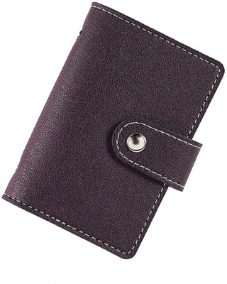 Flipkart SmartBuy PVC Brown 28 Slots Leather Business Debit/Credit 24 Card Holder(Set of 1, Brown)