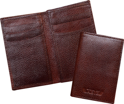 ABYS Genuine Leather Slim card Case Card Holder for Men & Women Credit Card Holder 7 Card Holder(Set of 1, Brown)