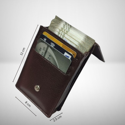 RAGE GAZE 4 Card Holder(Set of 1, Brown)
